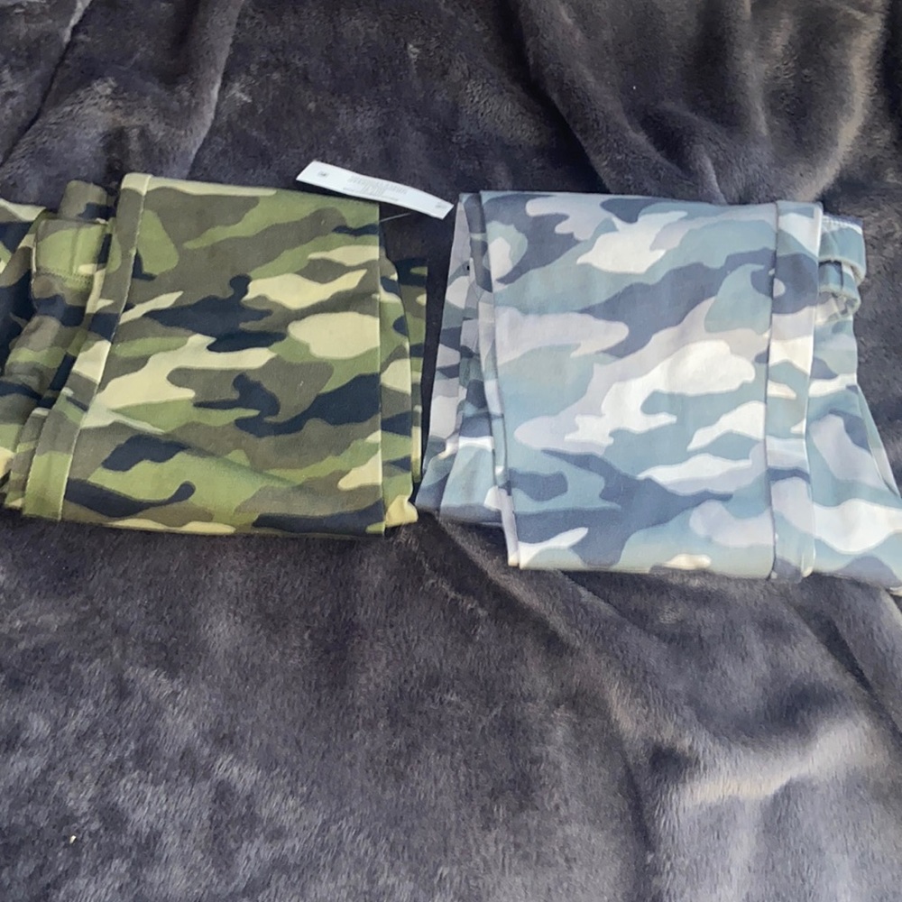 Two pairs of camo leggings